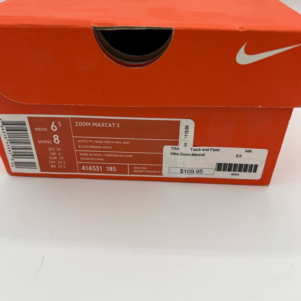 Nike White & Orange Track Spikes NWT - Picture 10 of 10